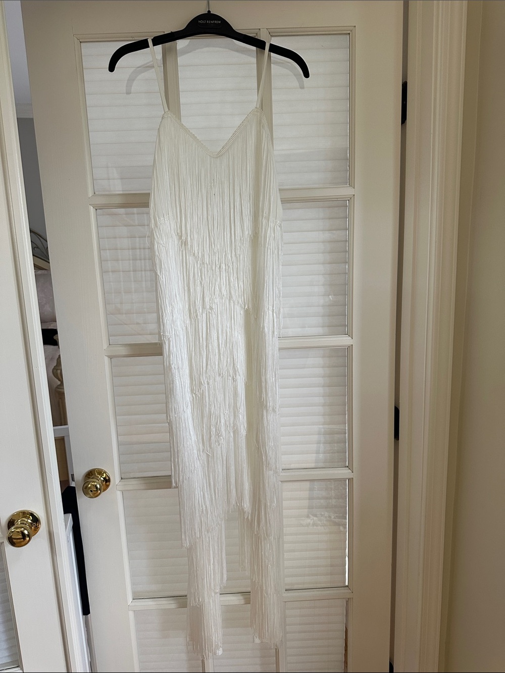 White fringe jumpsuit - pretty little thing